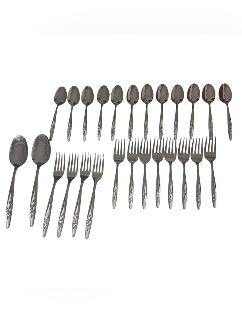Vintage Superior Stainless USA Flatware Radiant Rose Pieces Silverware utensils